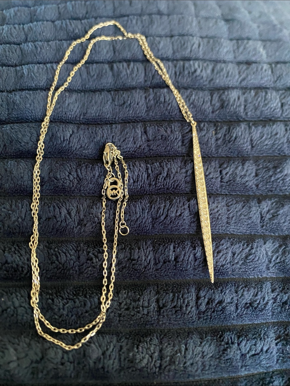 Michael Kors Gold-Tone Pavé Spike Pendant Necklace